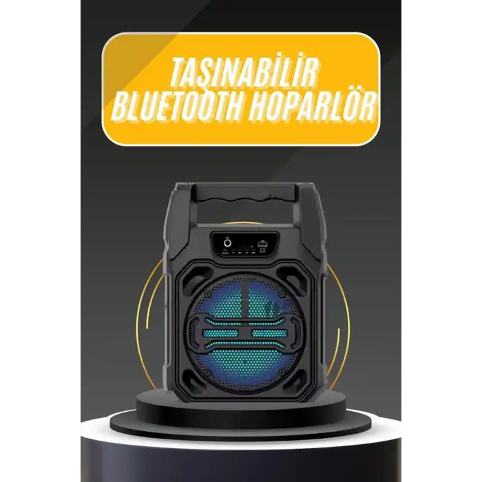 Karaoke Mikrofonlu Fm Radyolu Bluetooth Hoparlör Yüksek Ses Kaliteli