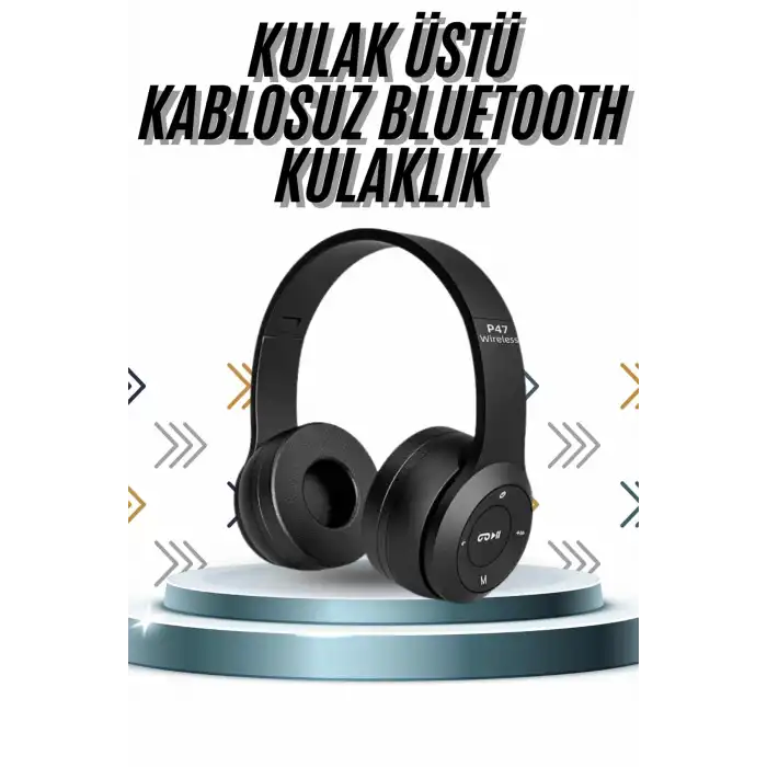 Kulak Üstü Bluetooth Kulaklık Yüksek Ses Kaliteli Ayarlanabilir