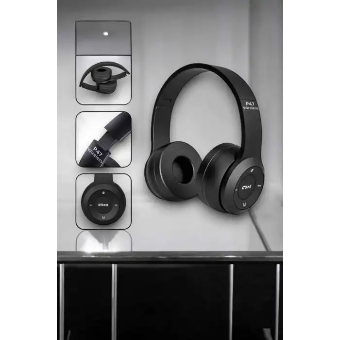 Kulak Üstü TF Kart ve AUX Destekli Ergonomik Bluetooth Kulaklık