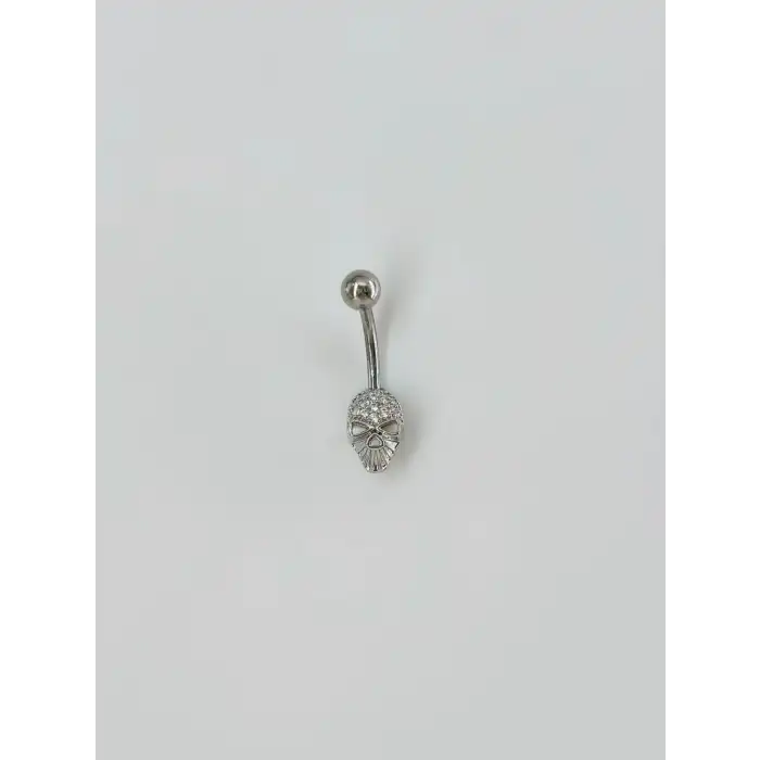 Kuru Kafa Detaylı Göbek Piercing