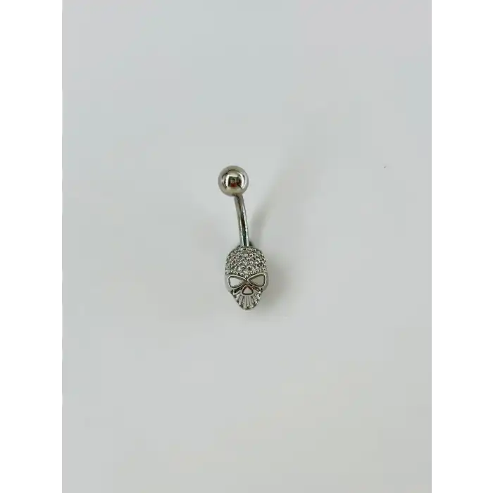Kuru Kafa Detaylı Göbek Piercing