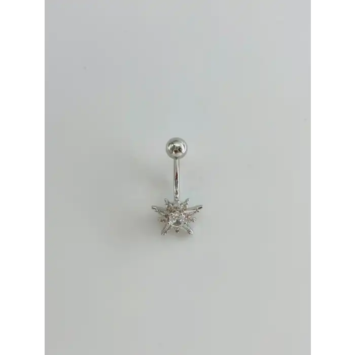 Kutup Yıldızı Detaylı Göbek Piercing