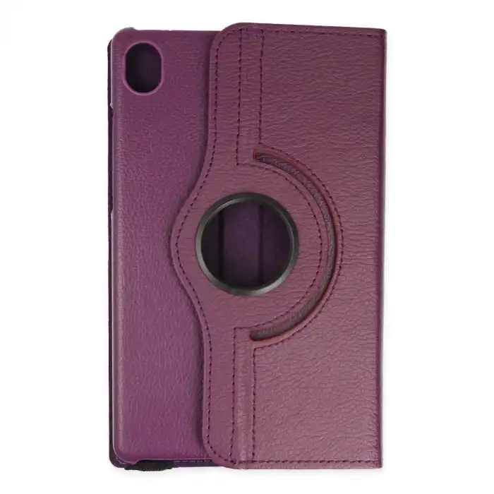 Lenovo Tab M8 Kılıf 360 Tablet Deri Kılıf - Mürdüm