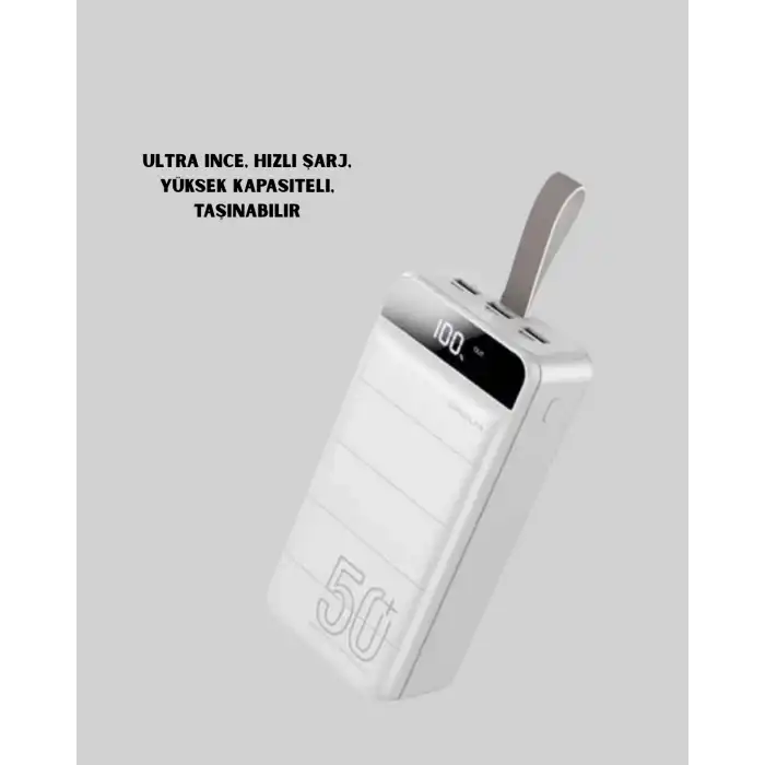 Lightning ve Type-C Girişli 50000mAh Powerbank