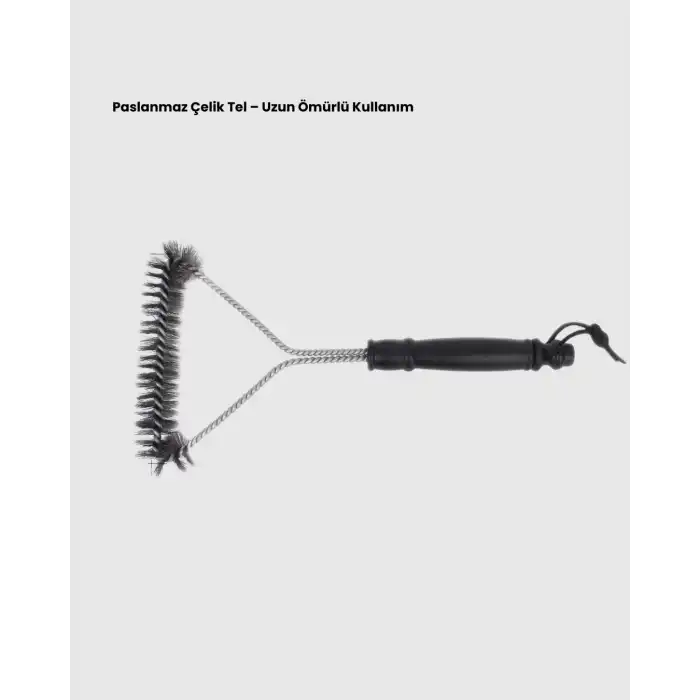 Mangal Izgara Temizleme Fırçası Pas Tutmaz Çelik Telli