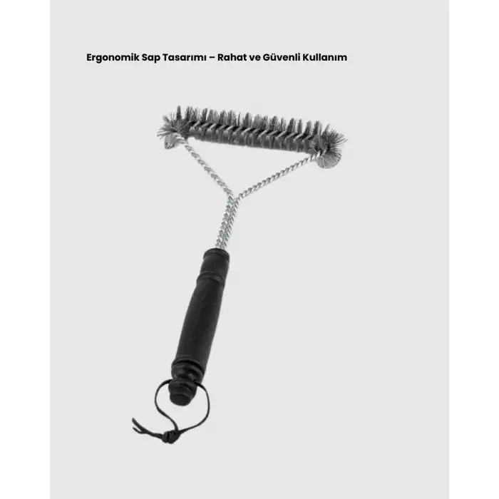 Mangal Izgara Temizleme Fırçası Pas Tutmaz Çelik Telli