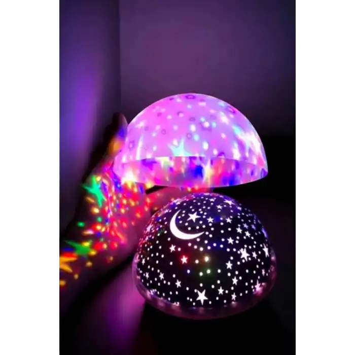 Mavi ve Mor Işıklı  Projeksiyon Lambası