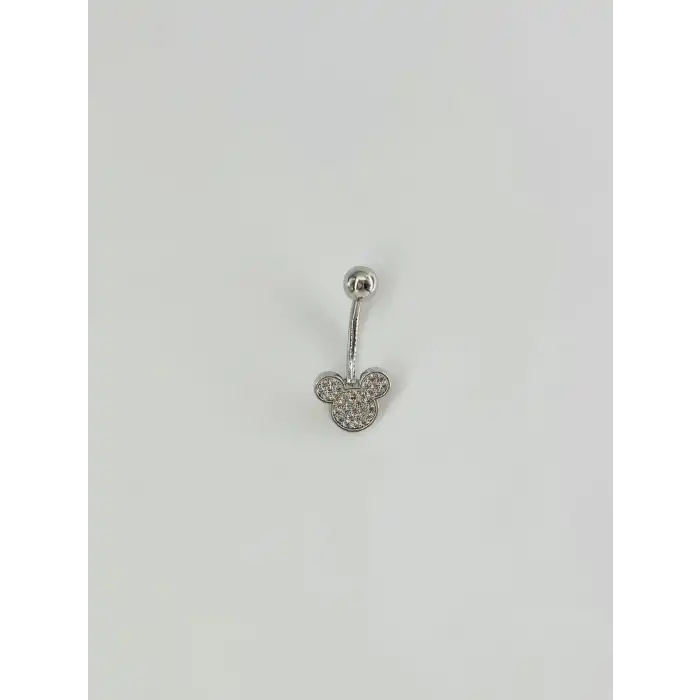Mickey Mouse Detaylı Göbek Piercing