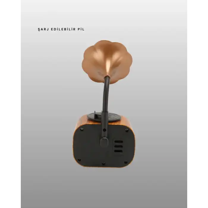 Mini Nostaljik Bluetooth Hoparlör FM Radyo 8 Saat Batarya