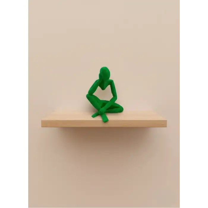 Minimal İnsan Figürü Biblo Yeşil Ev ve Ofis Dekoru