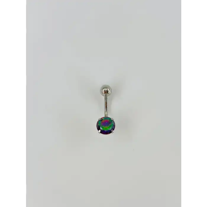 Mistik Topaz Taşlı Göbek Piercing