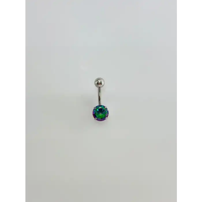 Mistik Topaz Taşlı Göbek Piercing