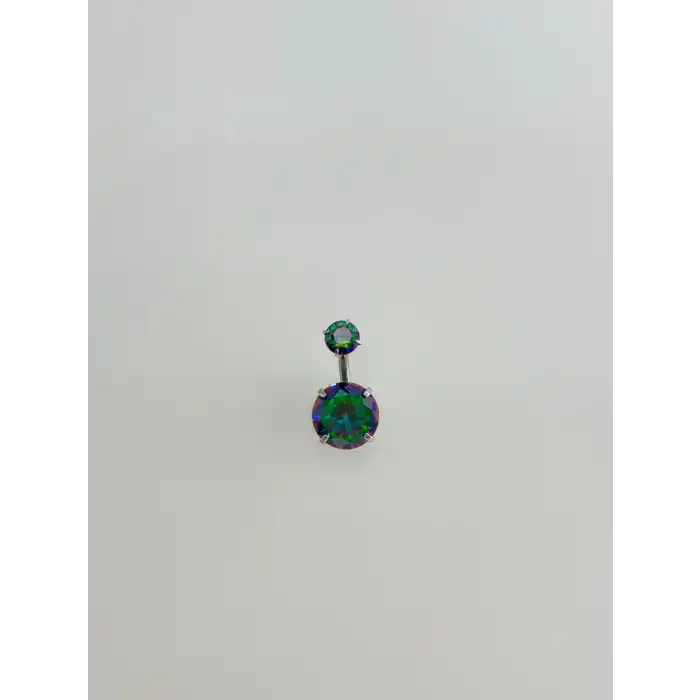 Mistik Topaz Taşlı Göbek Piercing