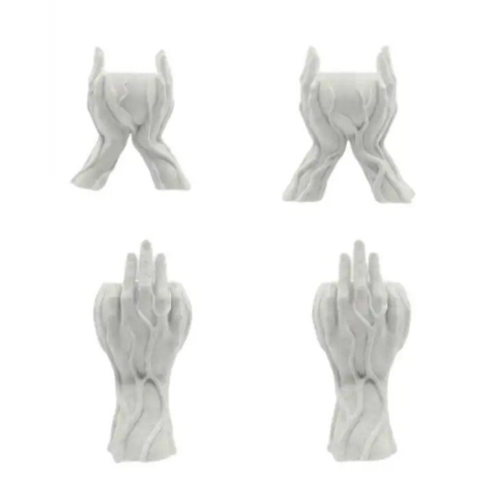 Modern Ev Dekoru İçin El Şeklinde 3D Baskı Dekoratif Saksı Vazo