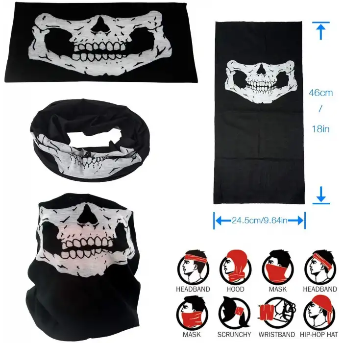 Motorcu Boyunluk Baf Buff Bandana 25x48 Cm Model 7