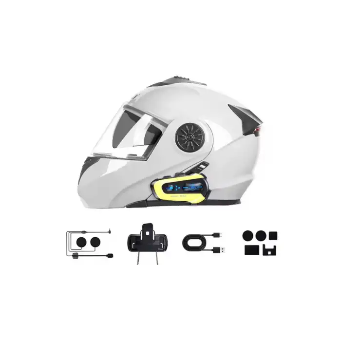 N3x Rgb Işıklı Intercom 3 Kişi Bağlantılı 1000mah Motosiklet Bluetooth Kulaklık Seti