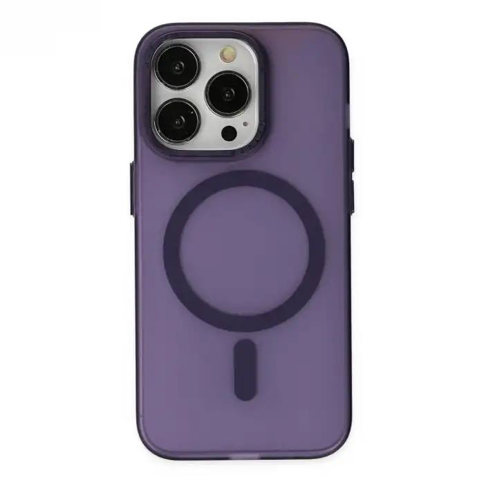 Newface Apple İphone 14 Pro Kılıf Lodos Magneticsafe Mat Kapak - Mor