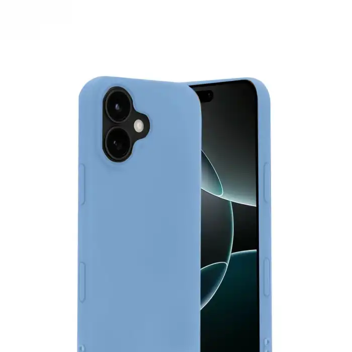 Newface Apple İphone 17 Nano İçi Kadife Silikon - Mavi