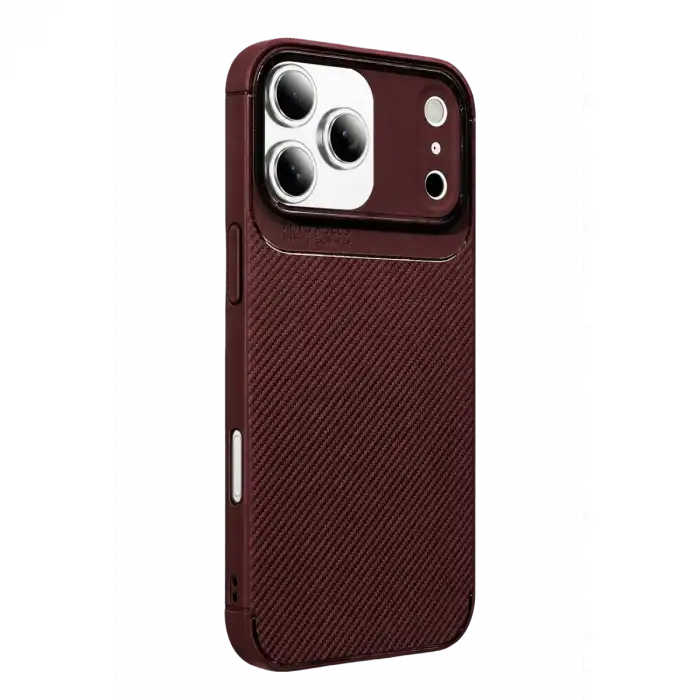 Newface Apple İphone 17 Pro Auto Focus Karbon Kapak - Bordo