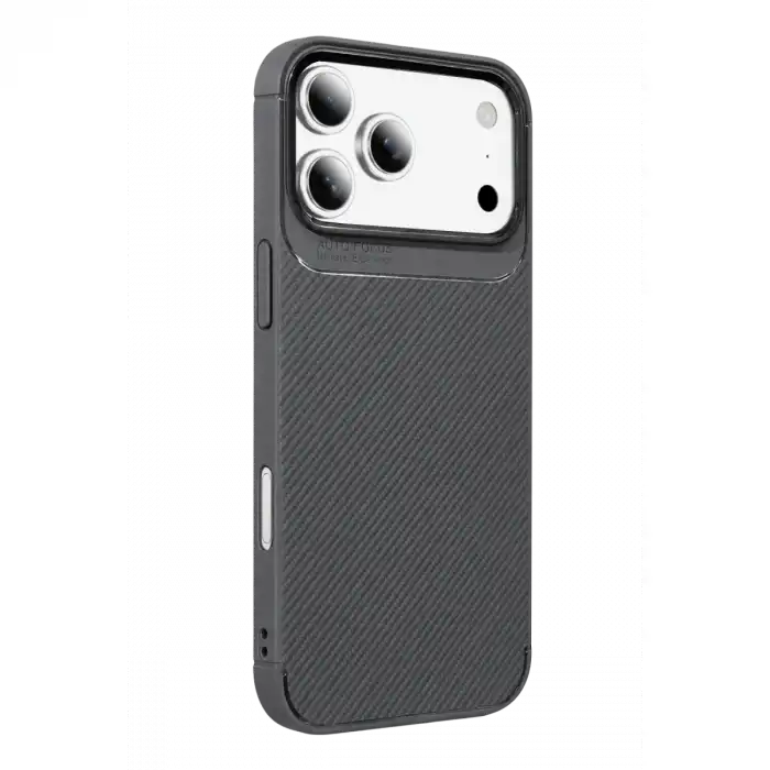 Newface Apple İphone 18 Pro Auto Focus Karbon Kapak - Gri