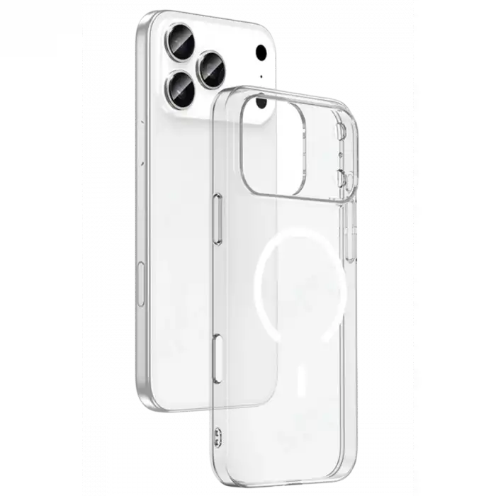Newface Apple İphone 18 Pro Combo Sert Şeffaf Magsafe Kapak - Şeffaf