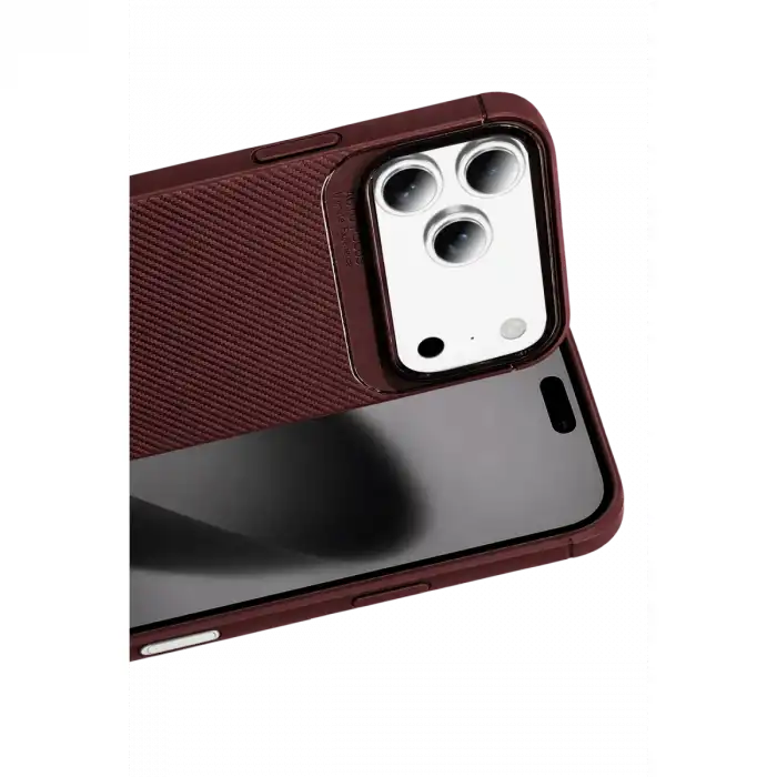 Newface Apple İphone 18 Pro Max Auto Focus Karbon Kapak - Bordo