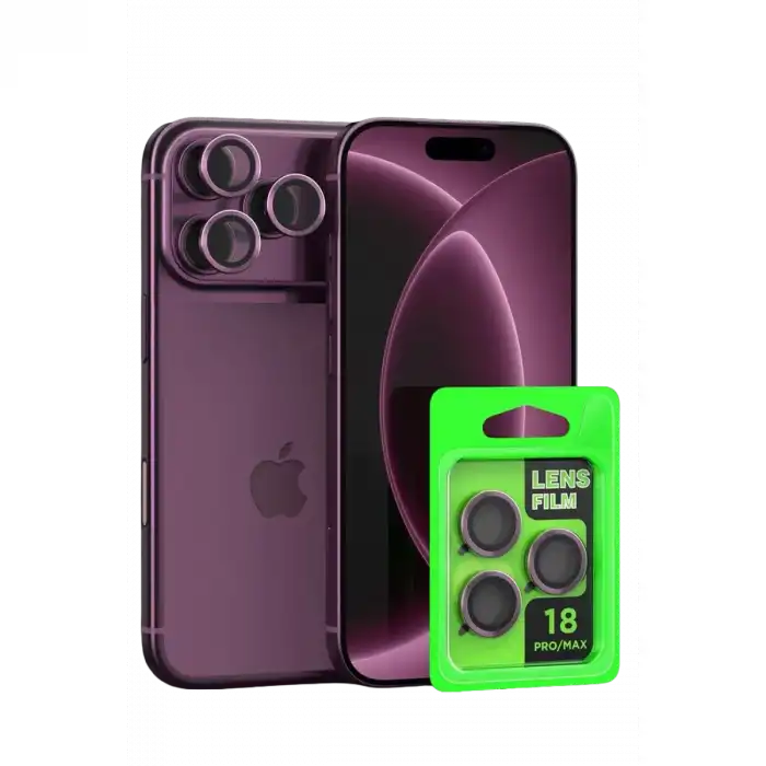 Newface Apple İphone 18 Pro Max Raze Metal Kamera Lens - Bordo