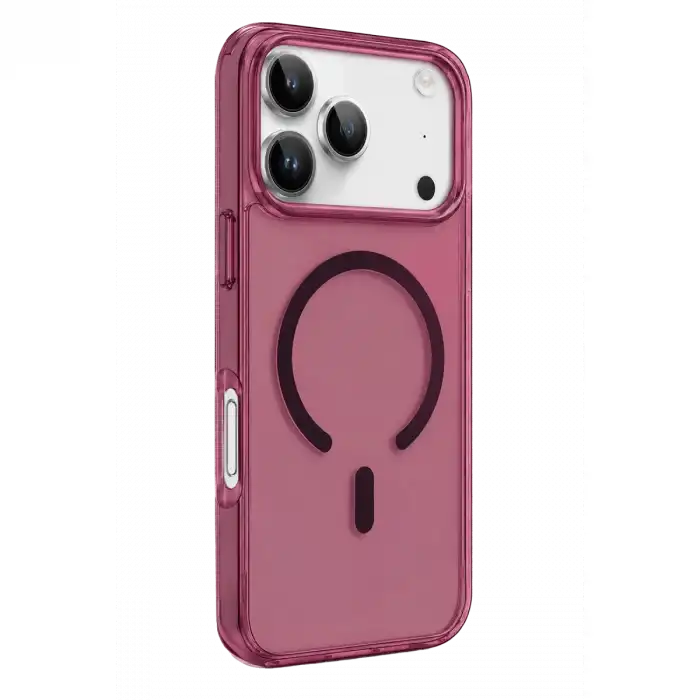 Newface Apple İphone 18 Pro Pc Real Magsafe Kapak - Bordo