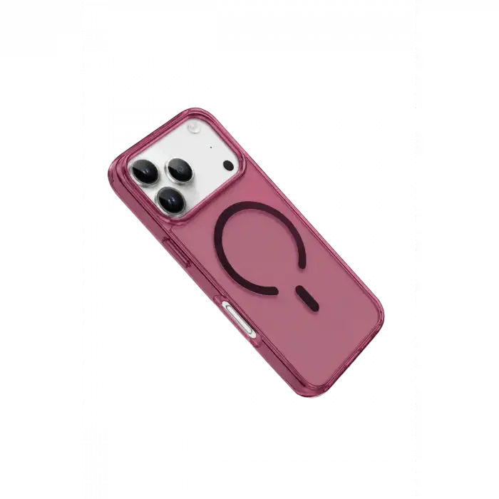 Newface Apple İphone 18 Pro Pc Real Magsafe Kapak - Bordo