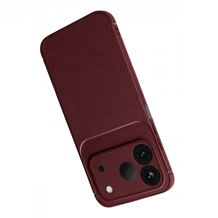 Newface Tecno Spark 50 4g Auto Focus Karbon Kapak - Bordo