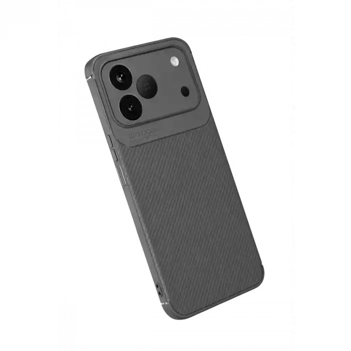 Newface Tecno Spark 50 4g Auto Focus Karbon Kapak - Gri