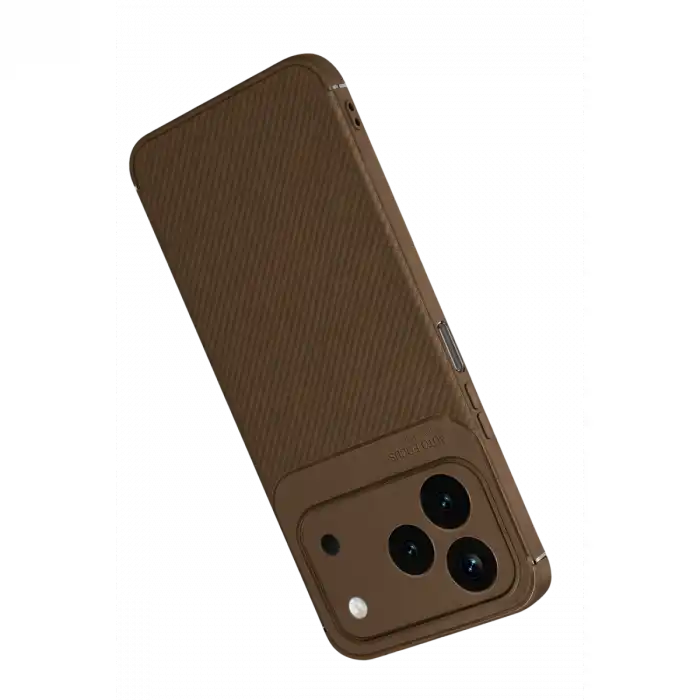 Newface Tecno Spark 50 4g Auto Focus Karbon Kapak - Kahverengi