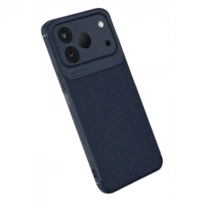 Newface Tecno Spark 50 4g Auto Focus Karbon Kapak - Lacivert