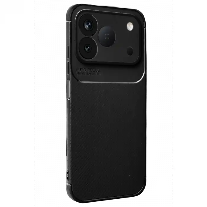 Newface Tecno Spark 50 4g Auto Focus Karbon Kapak - Siyah