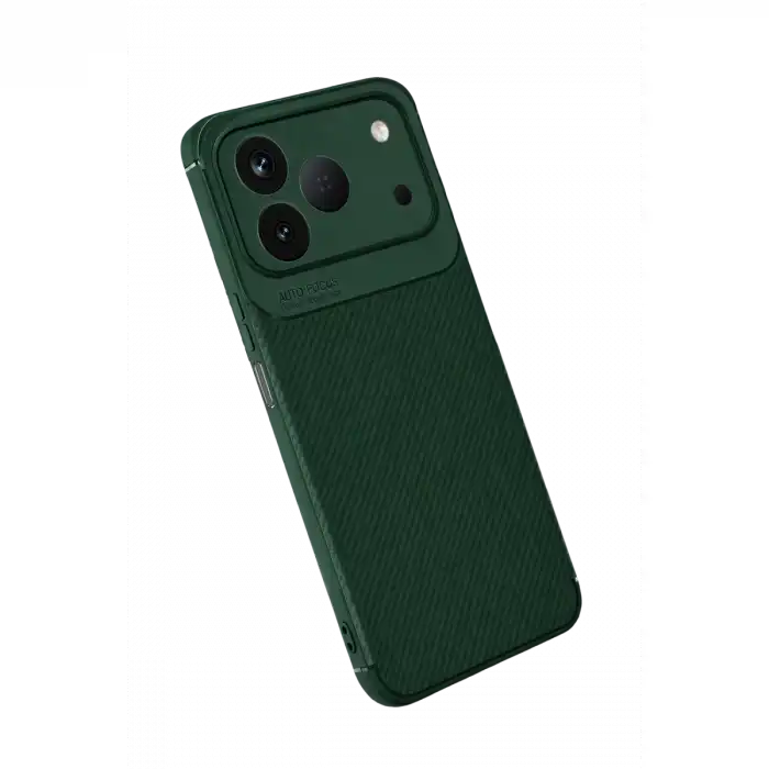 Newface Tecno Spark 50 4g Auto Focus Karbon Kapak - Yeşil