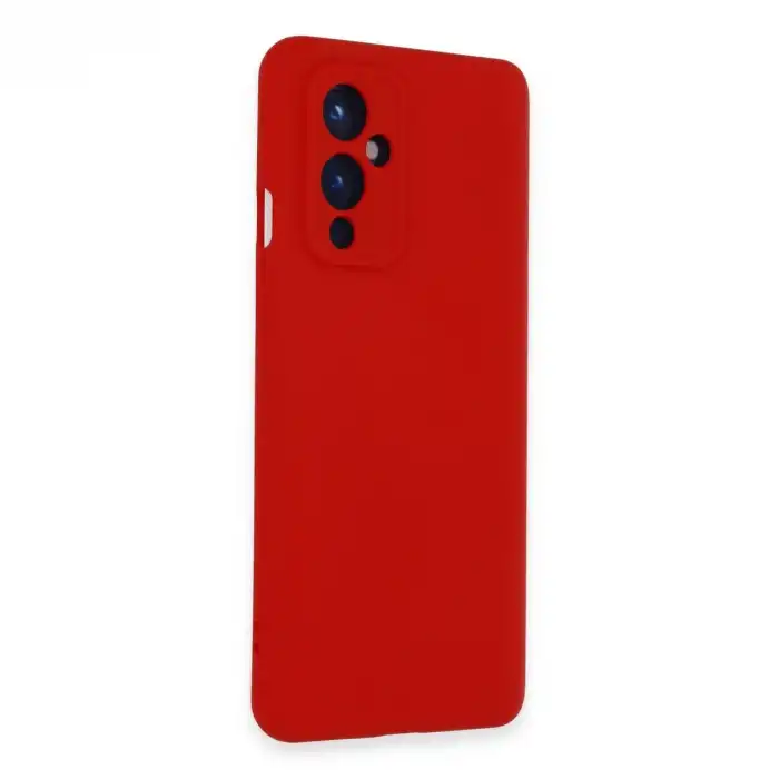 One Plus 9 Kılıf Nano İçi Kadife Silikon - Kırmızı