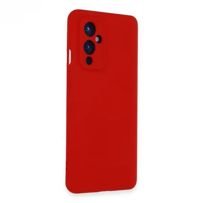 One Plus 9 Kılıf Nano İçi Kadife Silikon - Kırmızı