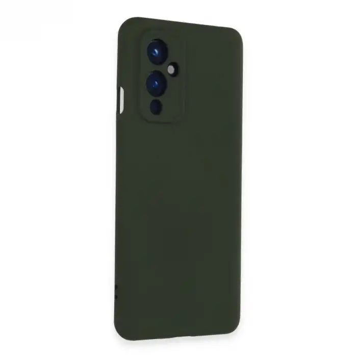 One Plus 9 Kılıf Nano İçi Kadife Silikon - Koyu Yeşil