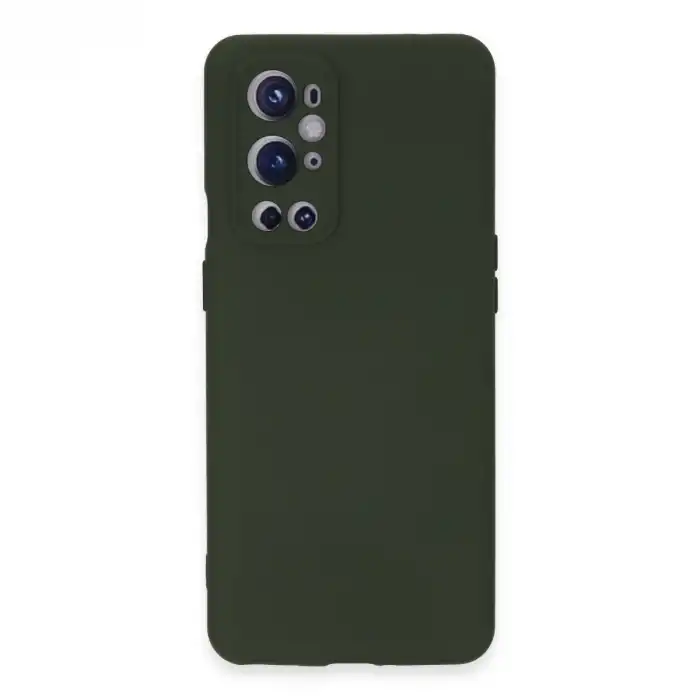 One Plus 9 Pro Kılıf Nano İçi Kadife Silikon - Koyu Yeşil