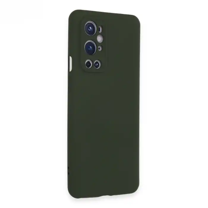 One Plus 9 Pro Kılıf Nano İçi Kadife Silikon - Koyu Yeşil