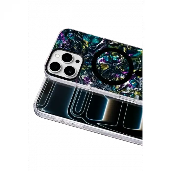 Onegif Apple İphone 16 Pro Max Mila Dalgalı Magsafe Kapak - Lacivert