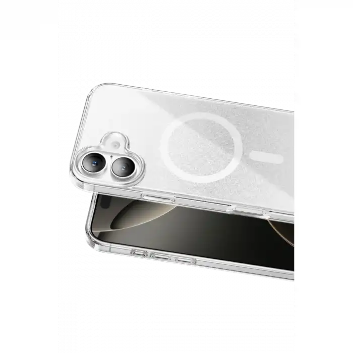 Onegif Apple İphone 16 Sora Simli Magsafe Kapak - Beyaz