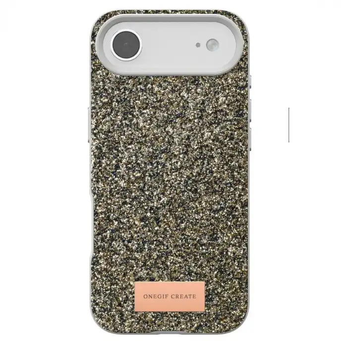 Onegif Apple İphone 17 Air Bright Simli Kapak - Çöl Titanyum