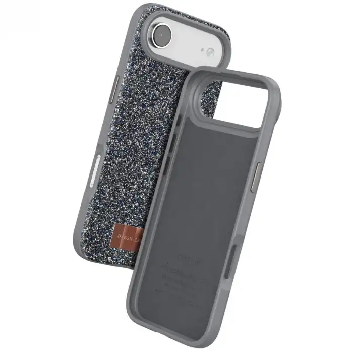 Onegif Apple İphone 17 Air Bright Simli Kapak - Gümüş