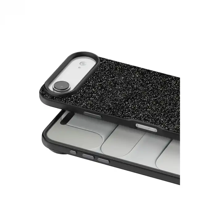 Onegif Apple İphone 17 Air Bright Simli Kapak - Siyah