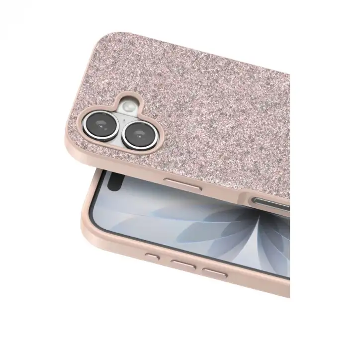 Onegif Apple İphone 17 Bright Simli Kapak - Pembe