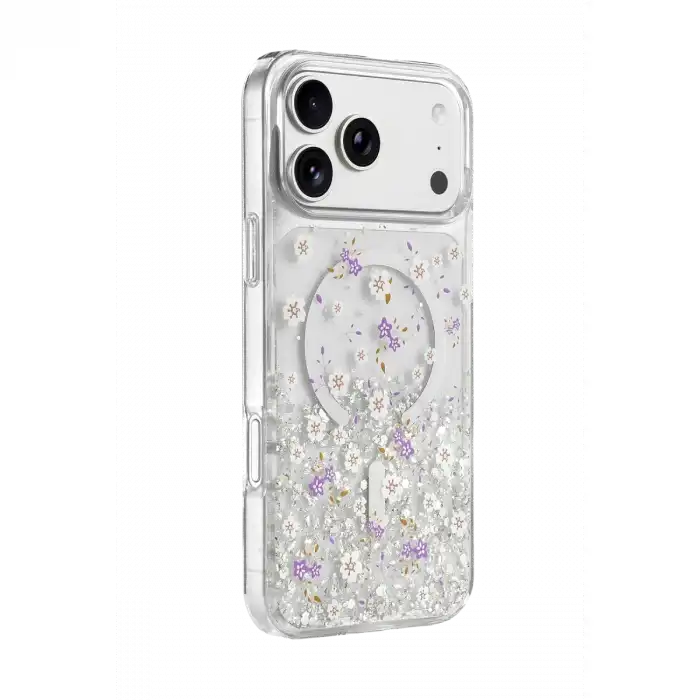 Onegif Apple İphone 17 Pro Max Misk Simli Magsafe Kapak - Desen 2