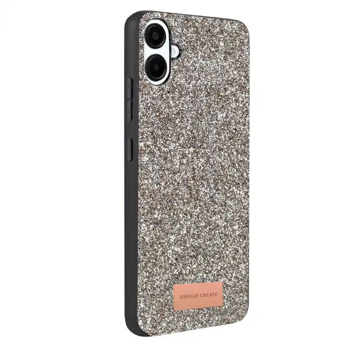 Onegif Samsung Galaxy A07 4g Bright Simli Kapak - Gümüş