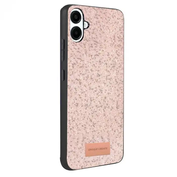 Onegif Samsung Galaxy A07 4g Bright Simli Kapak - Pembe