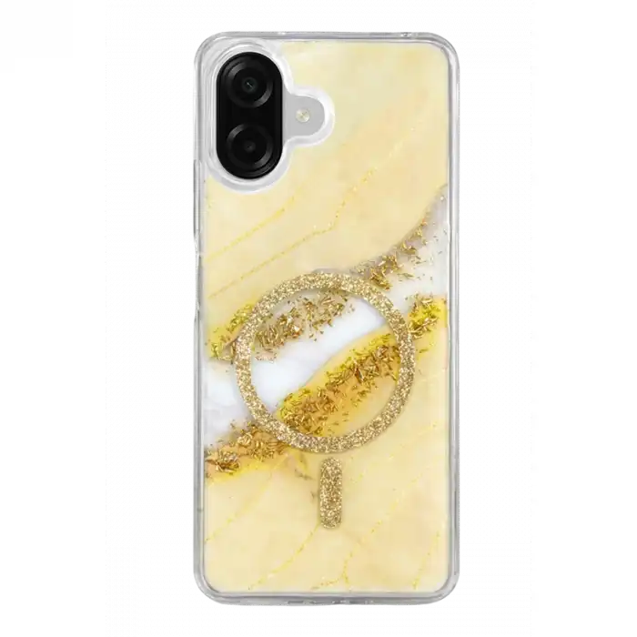 Onegif Samsung Galaxy A07 4g Lotus Simli Magsafe Kapak - Gümüş